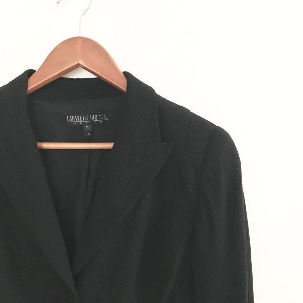 ** Lafayette 148 ** black wool blend blazer